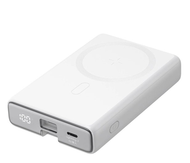 JoyRoom Powerbank magnetyczny 10000mAh 20W z podstawką biały - 1257851 - zdjęcie 2
